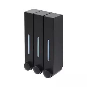 벽걸이 물비누 용기 (3구 420ml 블랙) DK50샴푸통 손세정제디스펜서 린스 바워시케이스 욕실 액체