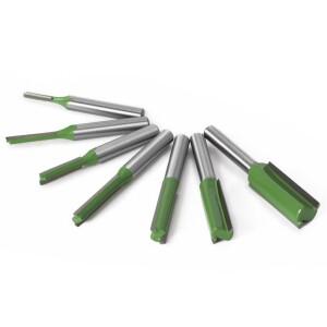 목재 조각 밀링 커터용 싱글 에지 더블 트리머 헤드 6mm 생크 라우터 비트