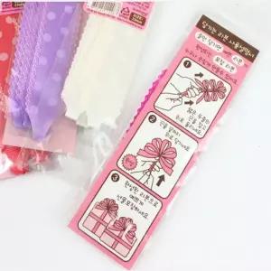 쉬운 포장리본 만들기 (소)x40개 끈선물 선물끈 선물지 리본끈 장식 답례품 판촉물 개업식 돌잔치 결혼식