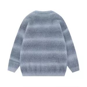 니트 남사친 빈티지 스웨터 스트라이프 그라데이션 코트 브이넥 가디건 루즈핏 유화 스트리트 커플 원픽1