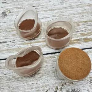 펠트 실리콘의자발캡 4P 원형 특대 완전투명 의캡 다리 커버 의커버