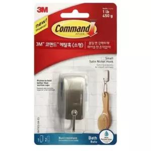 [생활] 3M 코맨드 메탈 훅 소형 BATH33 벽걸이후크 욕실걸이