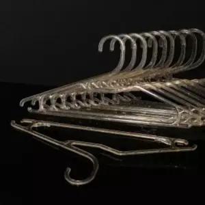 [생활] 반짝이펄 투명 슬림 옷걸이 10p세트 끈나시 바지걸이