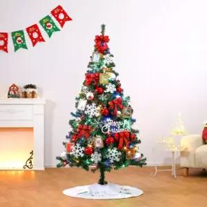 180cm 눈꽃 포토 가랜드 스카치 완제 트리 (전구포함)가 풀세트 크리스마스 장식 장식품 꾸미기 인테리어