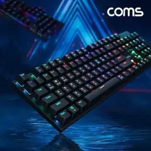 전산용품 USB 게이밍 기계식 키보드 RGB 적축
