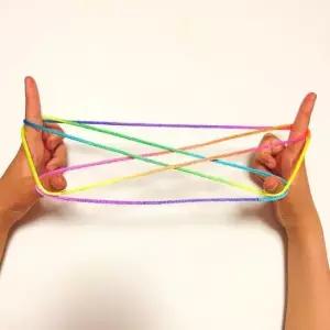 학원 실뜨기 실 실뜨기놀이 무지개실