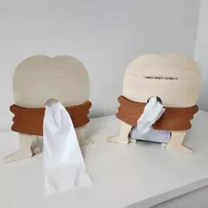 엉덩이 두루마리 휴지 각티슈 케이스 집들이 선물 곽티슈 롤 커버 부리부리 우드 디스펜서 각케이스 각커버