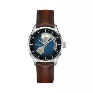 H32675540 재즈마스터 오픈하트 남성 가죽시계