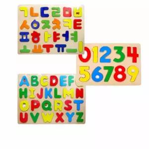 한글 영어 숫자 퍼즐판 1P 학습장난감 퍼즐장난감