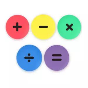 프로젝트Z 사칙연산 원마커 수학 놀이 학습 5매입세트 신호등 유아체육 교육 초등학교 라운드바커 색깔 숫