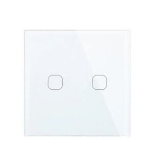 호환 화이트 크리스탈 유리 패널 터치 스위치  EU 라이트 벽 스크린 EU/UK 표준  AC220V 1 갱 1 웨이