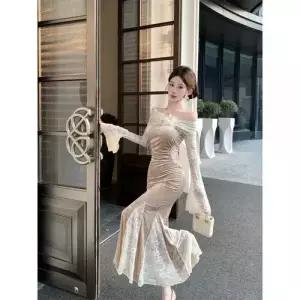 원피스 스커트 봄 레이스 프렌치 럭셔리 이브닝 머메이드 ible1