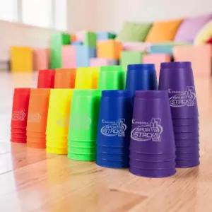 26개월 장난감 두돌 유아 소근육 발달 교구 놀이 블루 컵쌓기