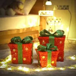 도트 선물상자 3종세트 고급스러운 인테리어소품 크리스마스 트리 용품 장식품 데코