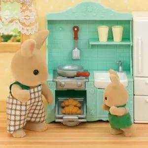 실바니안 패밀리 써니토끼의 다이닝룸 세트 인형 피규어 장난감어 미니어 규어 어처 캐릭터어 안집 여아선