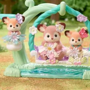 실바니안 패밀리 아기사슴 시냇가 그네세트 인형 피규어 장난감어 미니어 규어 어처 캐릭터어 안집 토끼 여