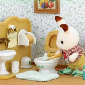 실바니안 패밀리 쵸콜릿 토끼 소년 목욕탕 인형 피규어 장난감어 미니어 규어 어처 캐릭터어 안집 여아선물