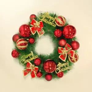 페스티발 크리스마스 원형 (솔잎)(40cm)리스 벽장식 트리 장식용 걸이품 트리용 가정용 파장식 홈파 인테리