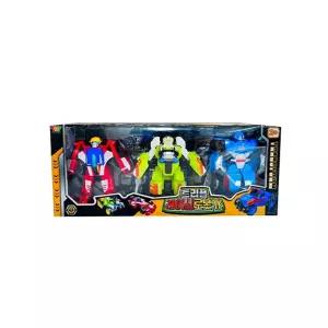 트리플 레이싱로봇카 색상랜덤장난감 레일 트랙놀이 자도동차 미니 자동차 실내 어린이 경찰차 소방차