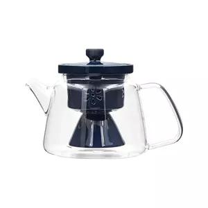 HR613B 유리주전자 600ml거름망티팟 티팟 포트 찻주전자 스텐 잎차 숙우