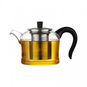 DH821 유리주전자 680ml거름망티팟 티팟 포트 찻주전자 스텐 잎차 숙우