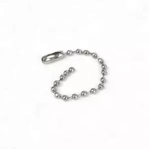 고퀄리티   메탈 구슬줄 군번줄 10cm 큐방줄 큐방고리 실버 1P 8cm
