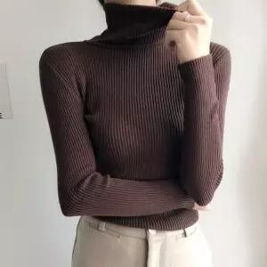 [하프클럽/]여자 데일리 오피스룩 슬림핏 골지 터틀넥 니트 티셔츠