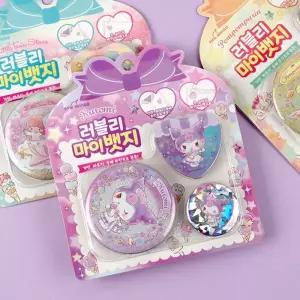 산리오 러블리 마이 뱃지 12개 1세트굿즈 장난감 귀여운 브로치 패션 캐릭터 3가지