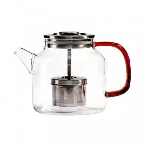 차우리기 유리주전자 HR611 850ml 거름망티팟 티팟 포트 찻주전자 스텐 잎차 숙우
