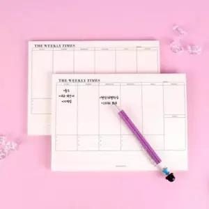 [문구/오피스] 메모지 주간 일정 떡 할일 60매 체크 스케줄러 플래너 위클리 계획표