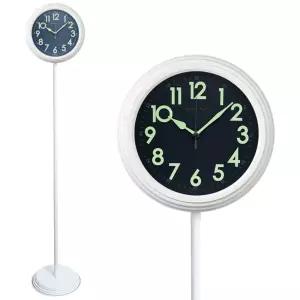 GB6185 야광 무소음 메탈 스탠드시계 화이트 제조한국 인테리어 무시계 오피스 홈데코 결혼선물 카페 국산
