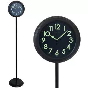 GB6186 야광 무소음 메탈 스탠드시계 블랙 제조한국 인테리어 무시계 오피스 홈데코 결혼선물 카페 국산