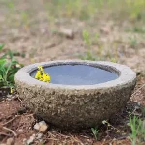 돌수반 원형 40cm물 정원 인테리어 구유 물확 수곽 어항 구시 야외