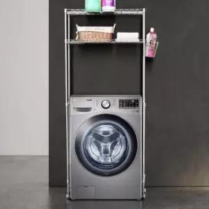 [생활] 세탁기 실버 팬트리 랙 조립식 선반 메탈 다용도실