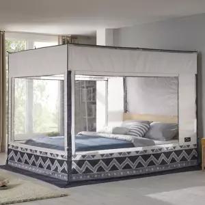 난방텐트 프리미엄 패밀리용 커튼형 스텐봉가족방한텐트 방풍 실내 보온 외풍차단