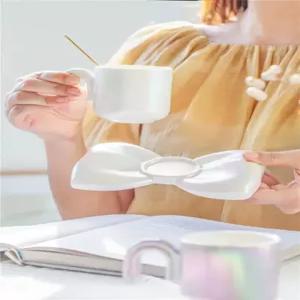 펄 세라믹 리본 커피잔