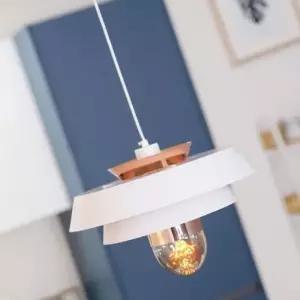 [데코] 램프 홈조명 팬던트 1등 6765-1D 화이트/블랙 모던 식탁 실내 홈카페