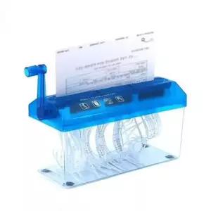 [문구] 가정용 서류 수동 세절기 파쇄기 A4 미니 분쇄기 문서