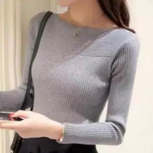 [의류] 골지 스판 니트티 립라인 니트 무지 긴팔 티셔츠