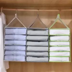 [생활] 접이식 벽걸이 수납포켓 9칸 칸막이 틈새 옷장행거 옷장