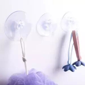 [생활] 흡착식고리 투명 흡착식 압착 후크 걸이 고리 5cm 100P RD-11272