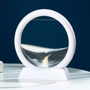 슬로우 모래멍 샌드 아트 액자(화이트+블랙)탁상용 홈갤러리 멍액자 집들이선물 자취 인테리어용품 꾸미기