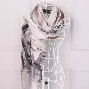 [셀러에이드]잉크 페인팅 기본 롱 스카프 머플러 목도리 면 가을