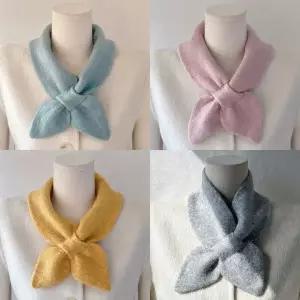 [셀러에이드]포근 리본 크로스 미니 머플러 목도리 네키 겨울 간절