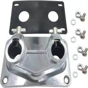 TUOREN 톰 심벌 홀더 클램프 금속 이중 구멍 드럼 커넥터 플라스틱 개스킷 장착 나사 포함 직경 20mm