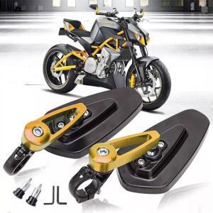 할리 야마하 호환 혼다 호환용 오토바이 백미러, 범용 스쿠터 바 엔드 핸들 미러 액세서리, 7/8 인치, 22mm