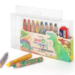 더존 키즈 크레온 색연필 8용 8색 어린이 부드러운 8연필