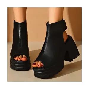 솔저스2 여성 여름 굽 통 샌들 가보시 오픈토 로마 슈즈 OPH5