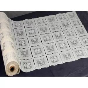 전부 아이보리색상 레이스매트 pvc시트 네모구성인테리어 식탁 러너 PVC 파티 테이블