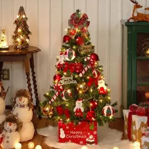 산타지팡이 크리스마스풀세트 스카치트리(120cm)오너먼트 장식 장식품 소품 인형 용품 성탄용품